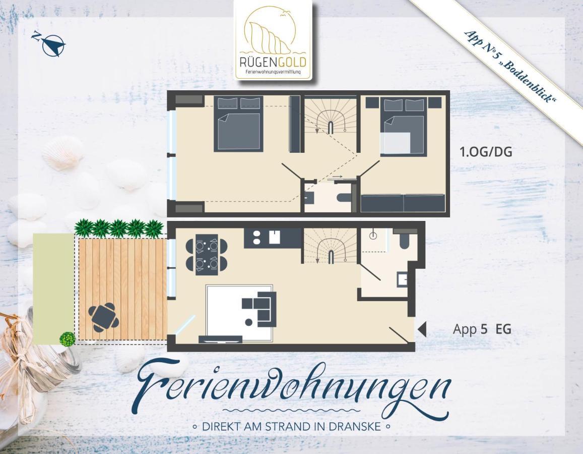 ,,Inselromantik" Appartement 3 德兰斯克 外观 照片